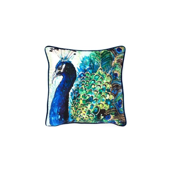 Blue Peacock Cushion