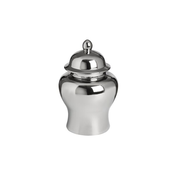 Small Silver Ceramic Ginger Jar